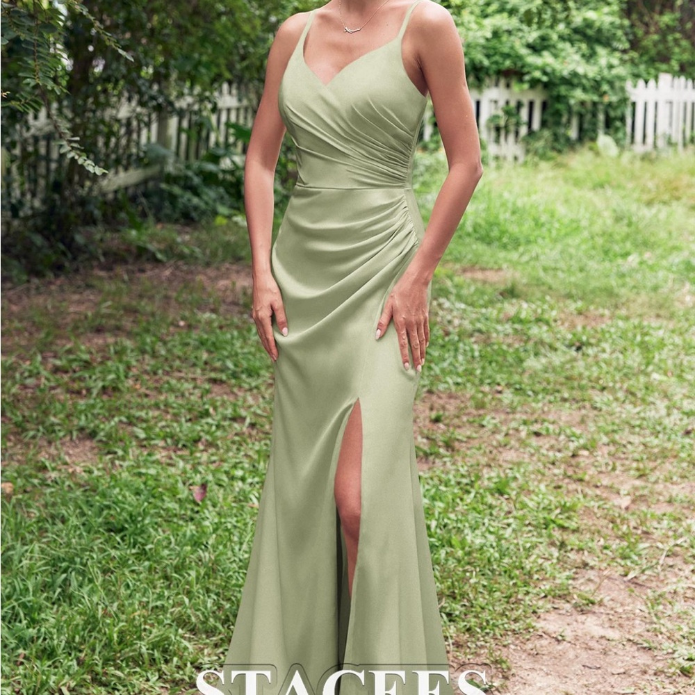 NEVER WORN dusty sage bridesmaid dress
